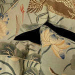 Schumacher Lotus Garden Cushion Aqua
