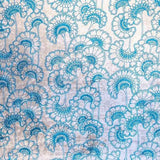 Florence Broadhurst Teal Velvet Japanese Florals