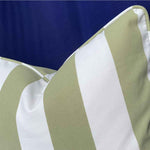 Marine Outdoor Cushions - Sage & White Stripe
