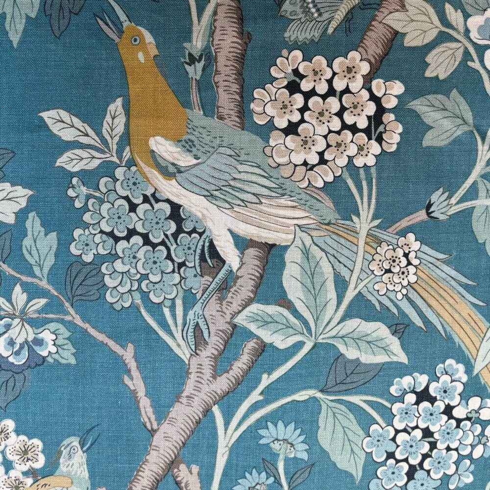 GP & J Baker Hydrangea Bird Teal