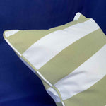 Marine Outdoor Cushions - Sage & White Stripe