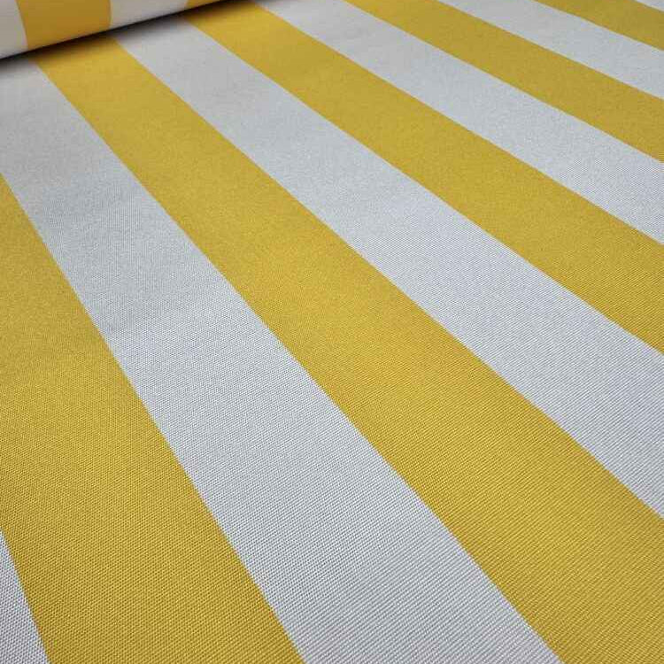 Esplendido Yellow White Stripe Outdoor Fabric