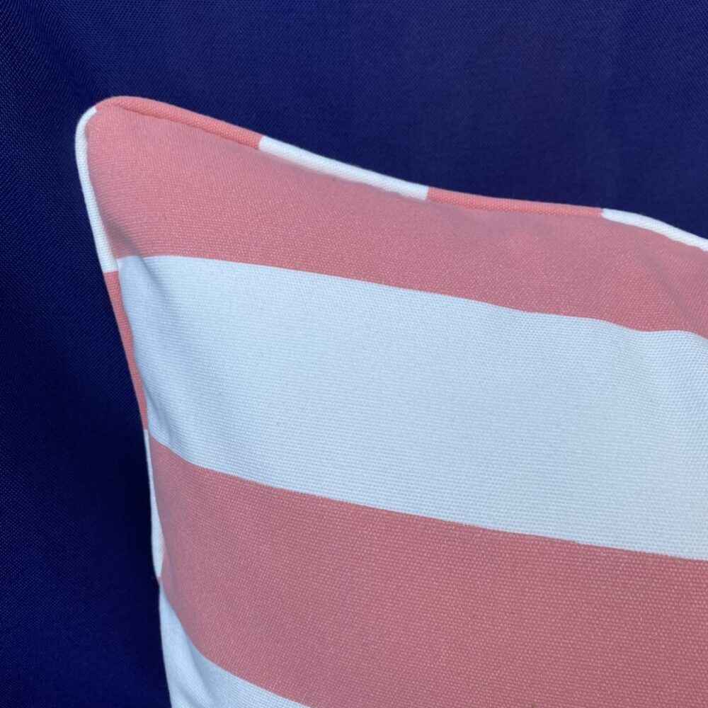 Marine Outdoor Cushions - Pink & White Stripe