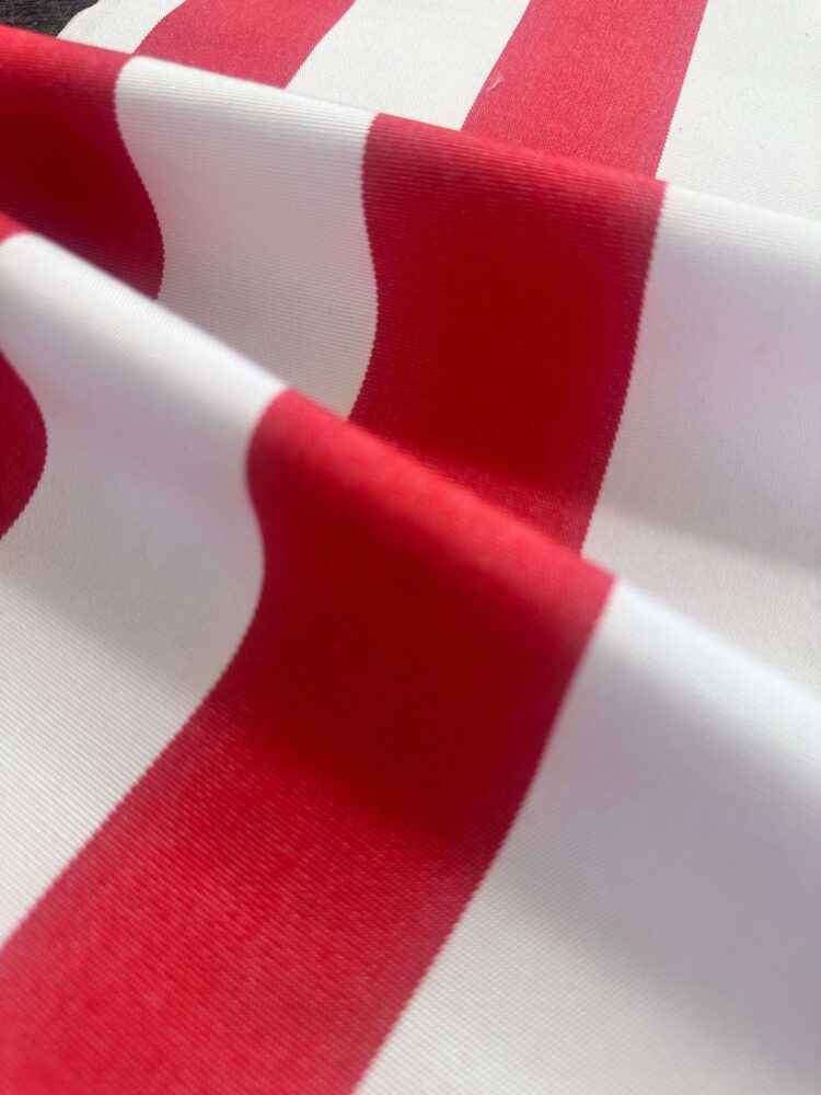 Esplendido Red White Stripe Outdoor Fabric