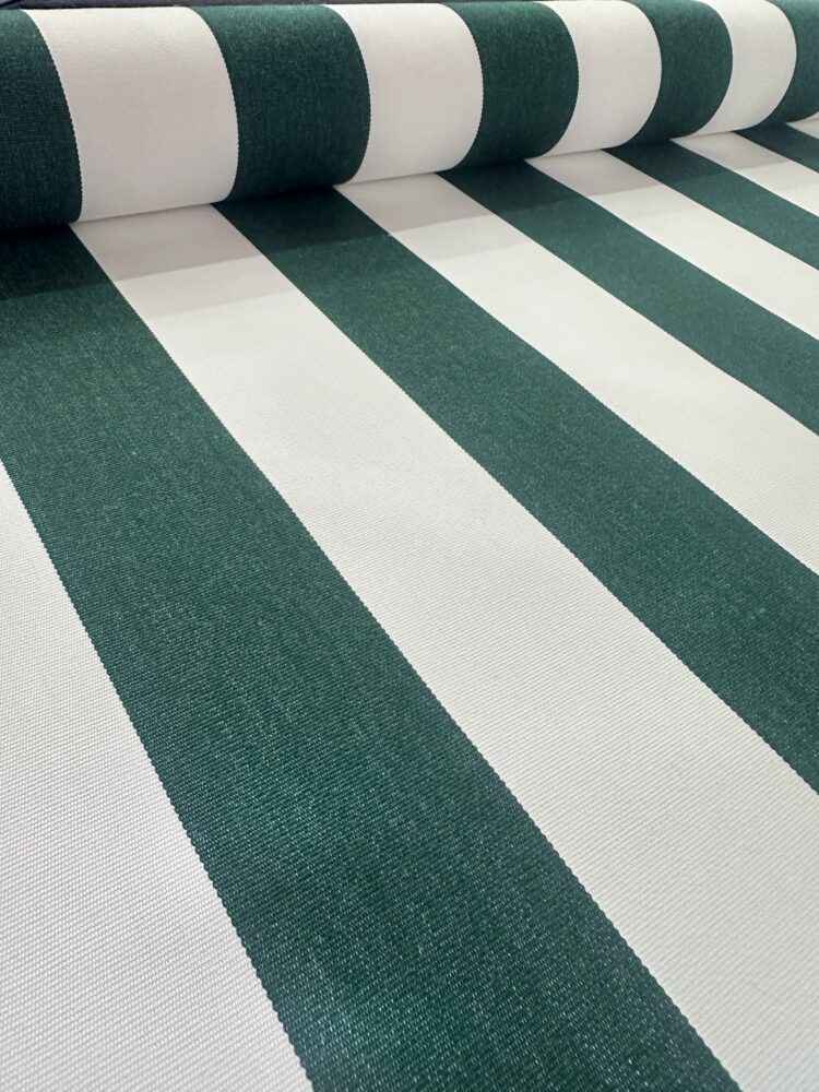 Esplendido Green White Stripe Outdoor Fabric