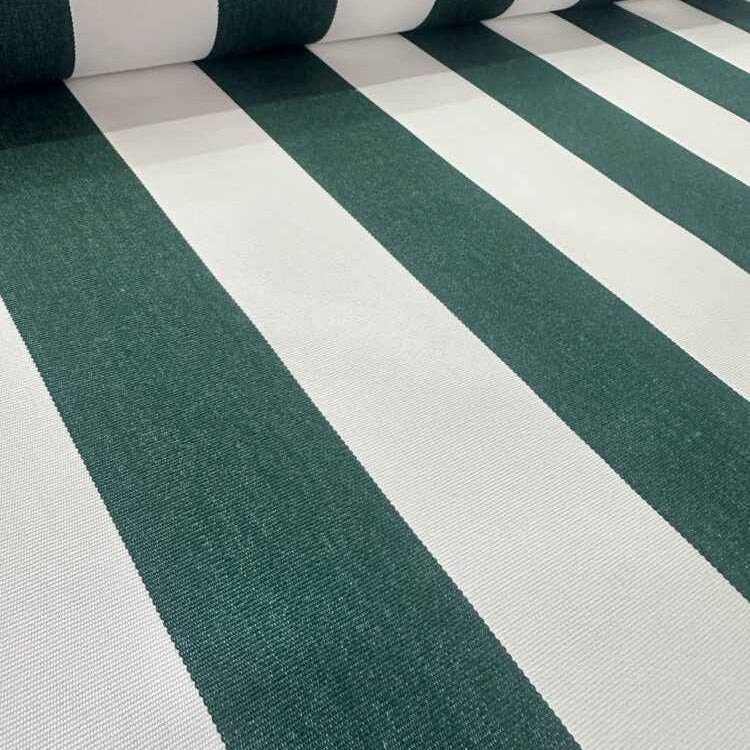 Esplendido Green White Stripe Outdoor Fabric