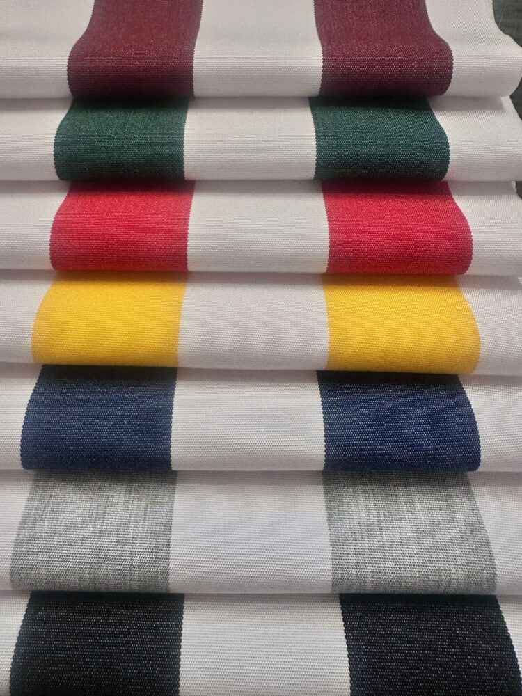 Esplendido Grey White Stripe Outdoor Fabric