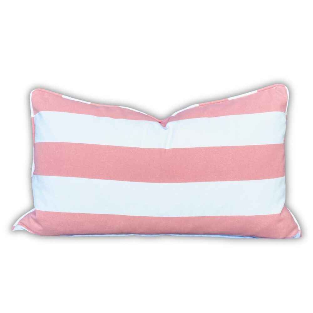 Marine Outdoor Cushions - Pink & White Stripe