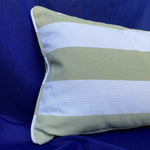 Marine Outdoor Cushions - Sage & White Stripe