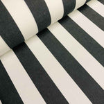 Esplendido Black White Stripe Outdoor Fabric