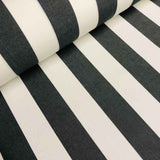 Esplendido Black White Stripe Outdoor Fabric