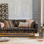 Sofa upholstered in pierre frey tasmaina Ebène fabric