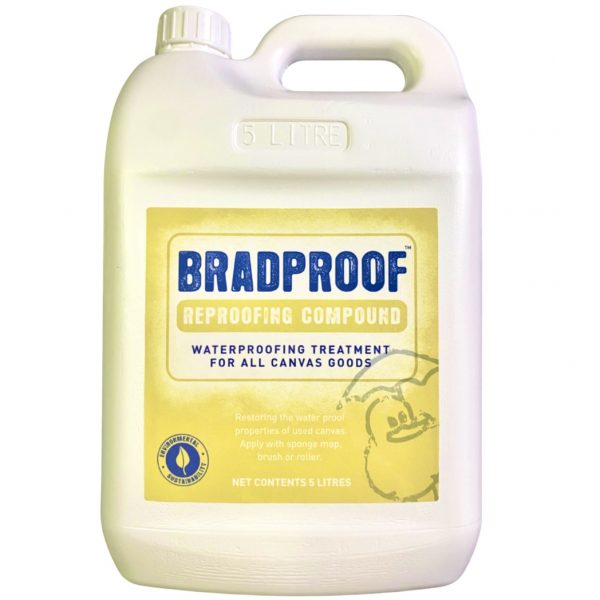 Bradproof Waterproofing Treatment 5L for canvas.