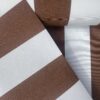 Sunbrella Brown and White Stripe