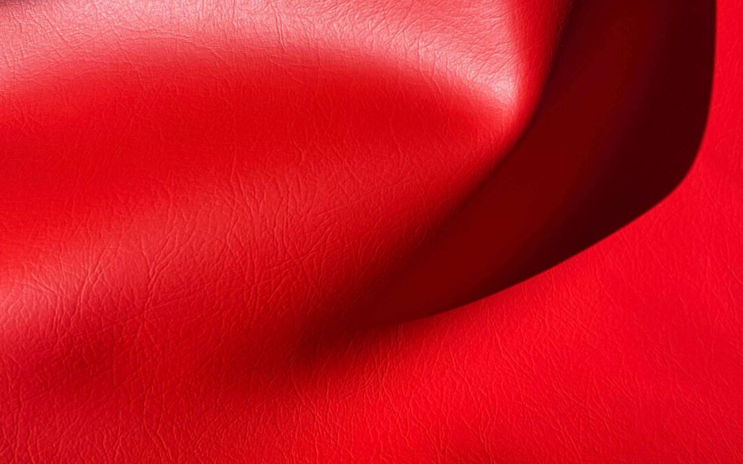 Rouge Upholstery vinyl by Bentwood Textiles.