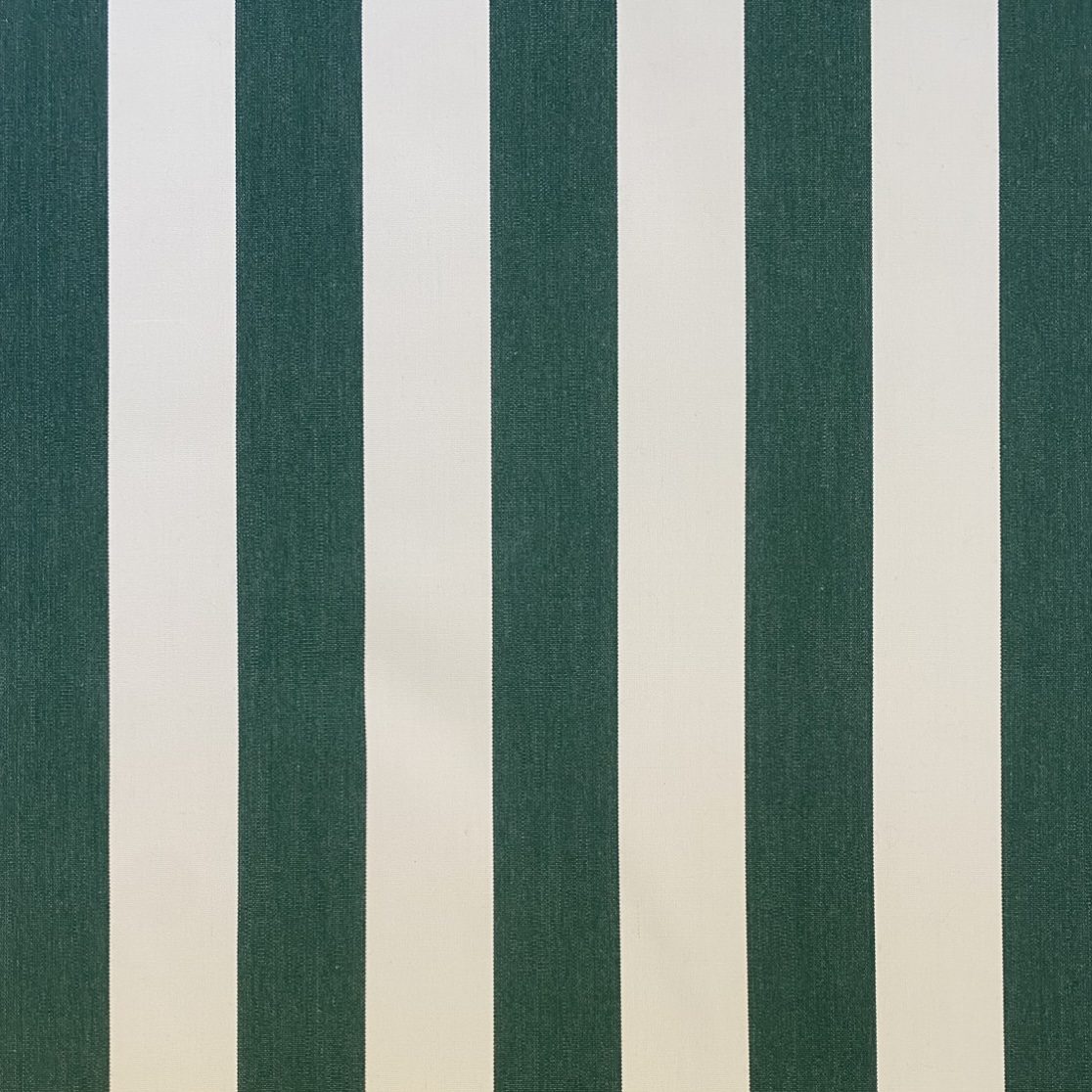 Outdoor Upholstery Fabric Green & White Stripe