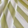 Sage and White Stripe outdoor fabric.